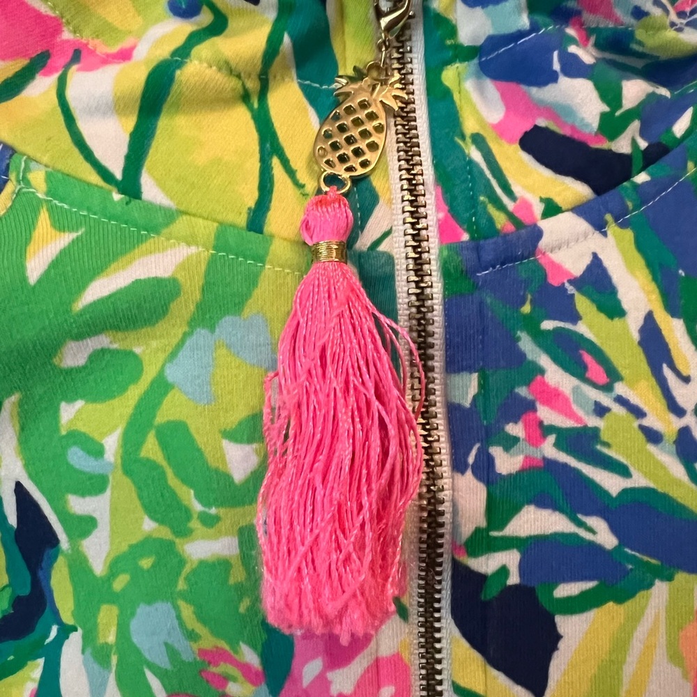 Lilly Pulitzer Multicolor Floral Hoodie sz xs